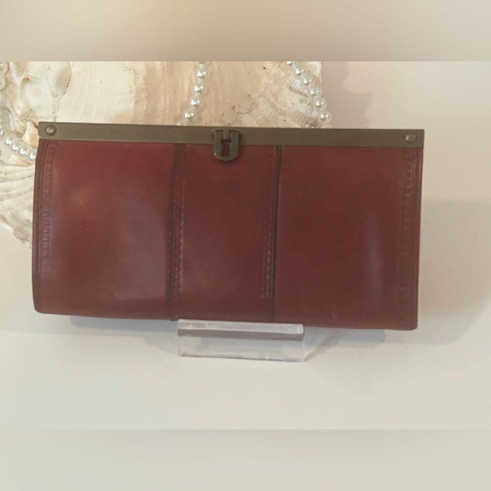 Fossil Burgundy Leather Continental Wallet Clutch - Picture 8 of 12